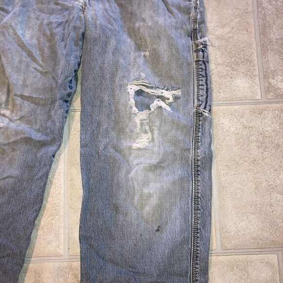 Levi Strauss Jeans Mens 30x30 Vintage Distressed Ripped Destroyed Silver Tab - Picture 3 of 10